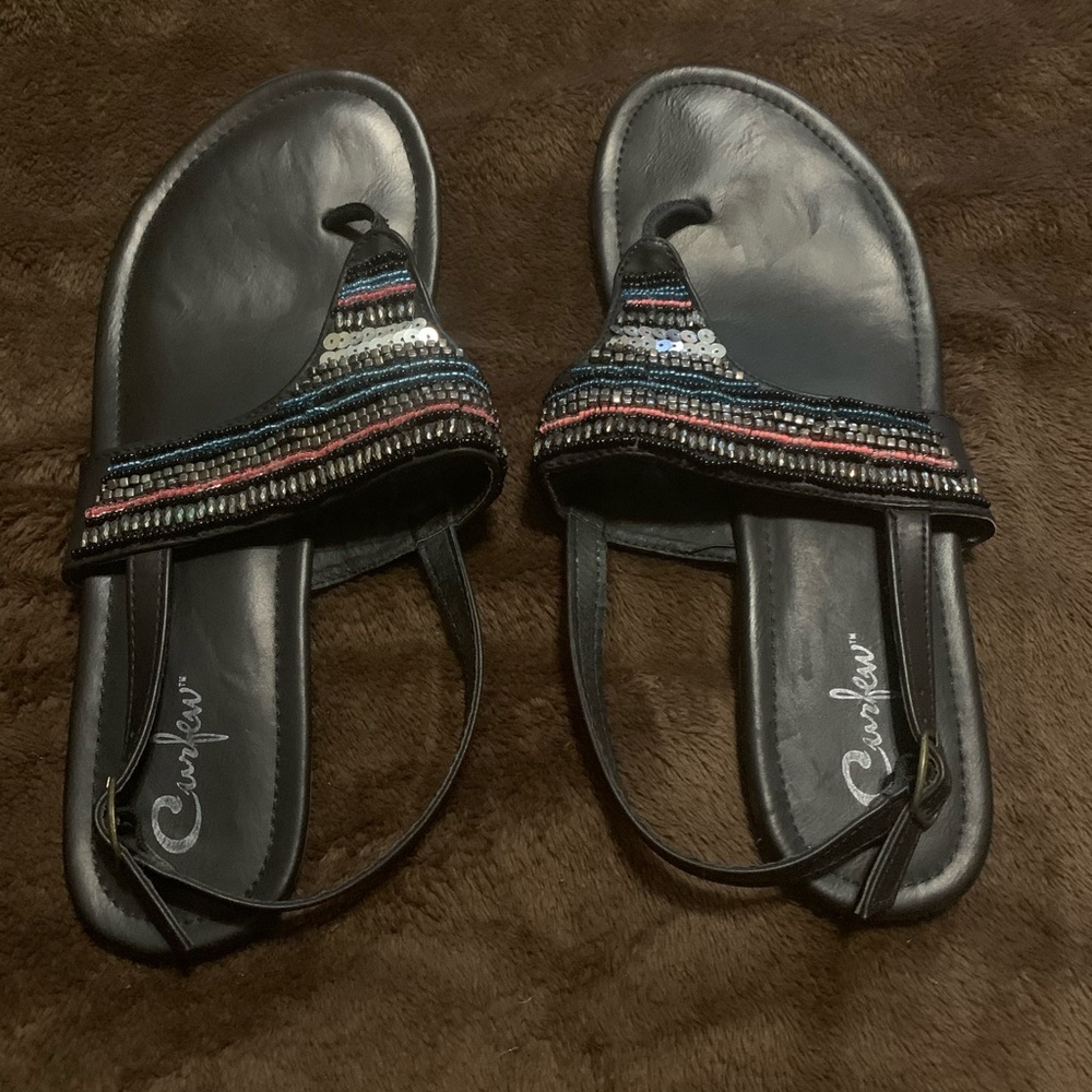 Size 9 Women’s Sandals with sequins